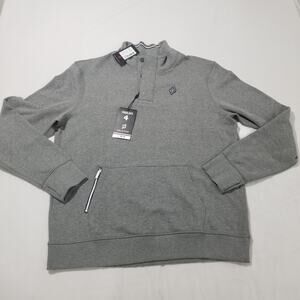 Peloton x Fourlaps Sweatshirt Mens Large Pullover Grey Rush 1/4 Zip Reflective